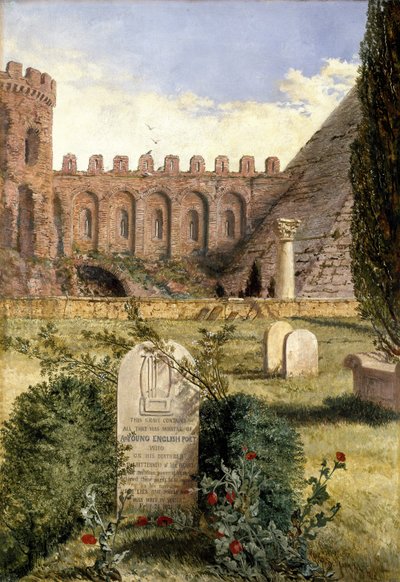 Tomba di Keats nel vecchio cimitero protestante a Roma, 1873 da William Bell Scott